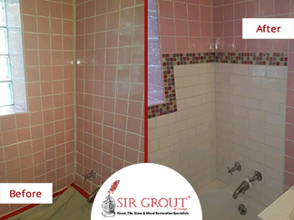 Before and After Picture of a Caulking Service in Lincoln Park, IL