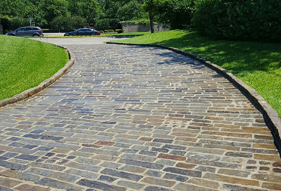 Residential Stone Cleaning and Color Enhancement After