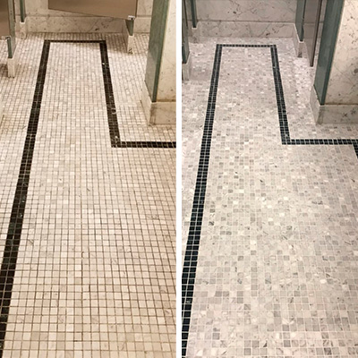 Restrooms Floor Deep Cleaning