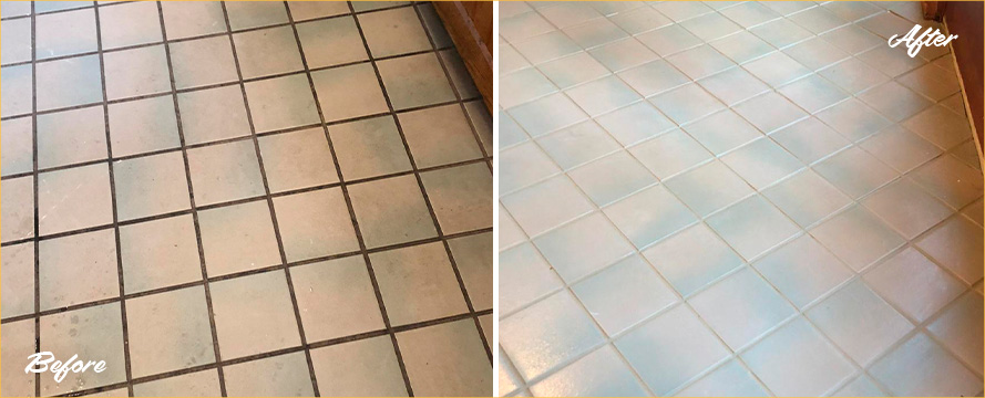 Floor Successfully Restored by Our Professional Tile and Grout Cleaners in Oak Park, IL