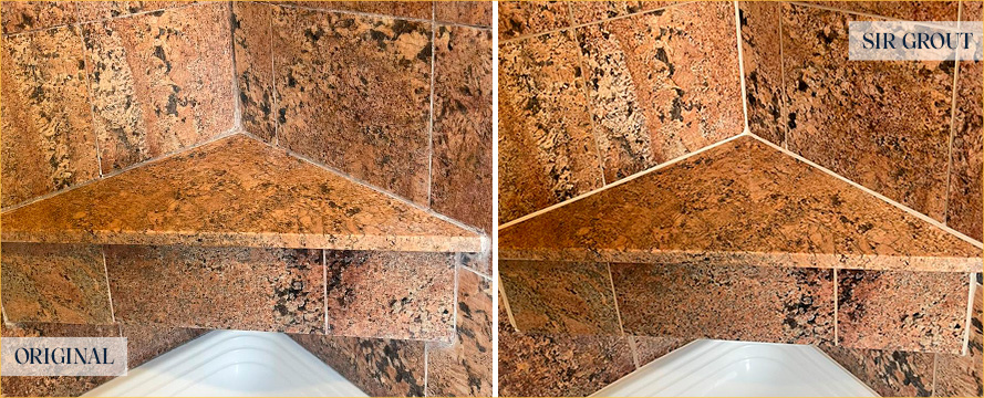 Shower Before and After Our Superb Caulking Services in Glenview, IL