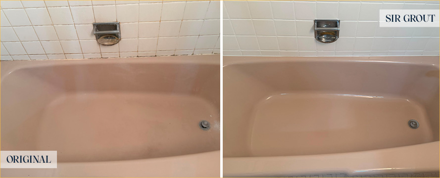 Shower Before and After Our Superb Caulking Services in Golden Coast, IL