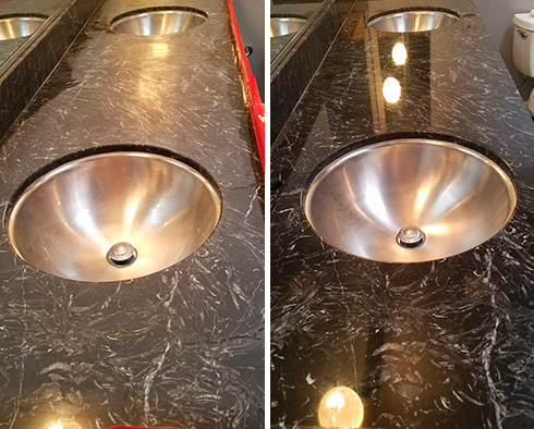 Stone Honing Job Applied to a Marble Countertop by Our Professionals in Chicago, Illinois 