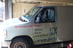 Picture of the Sir Grout Chicago Van Being Restored