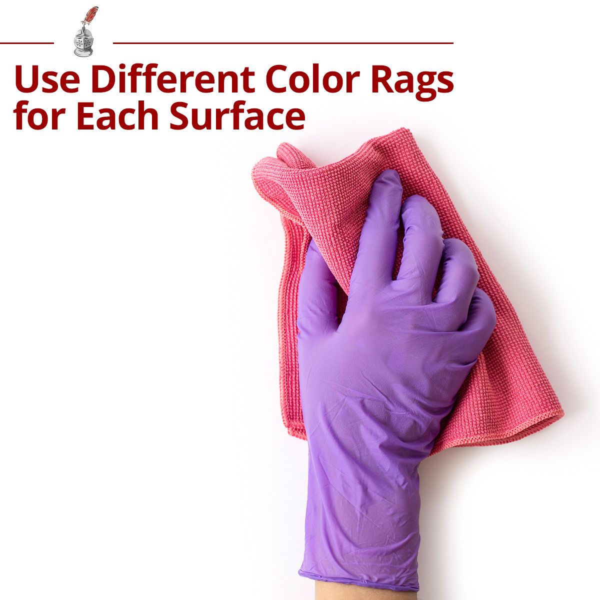 Use Different Color Rags For Each Surface