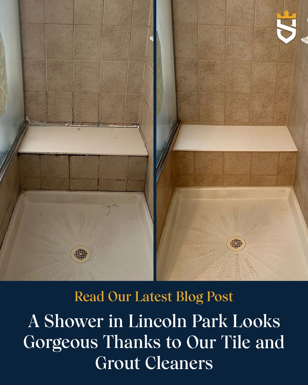 A Shower in Lincoln Park Looks Gorgeous Thanks to Our Tile and Grout Cleaners