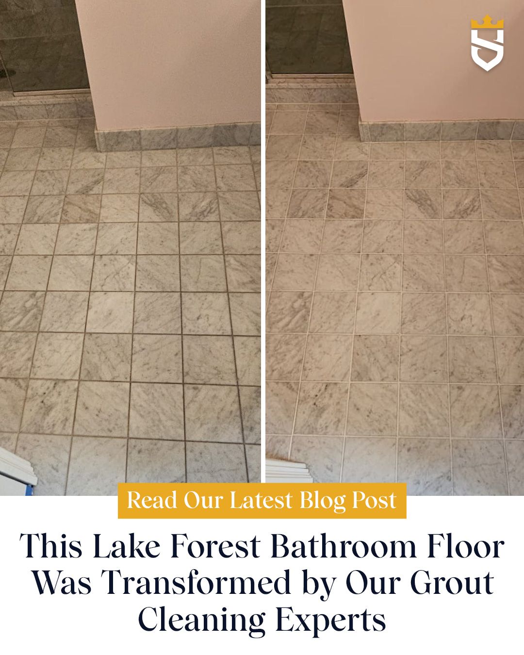 This Lake Forest Bathroom Floor Was Transformed by Our Grout Cleaning Experts